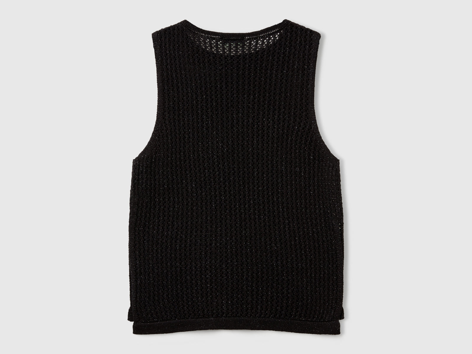 Tricot knit top da donna nero 2 | Benetton Outlet