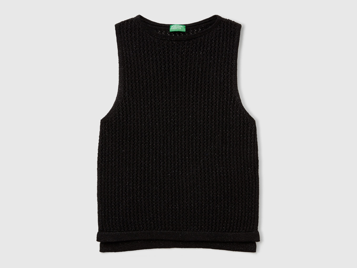 Top in maglia tricot da donna nero | Benetton Outlet
