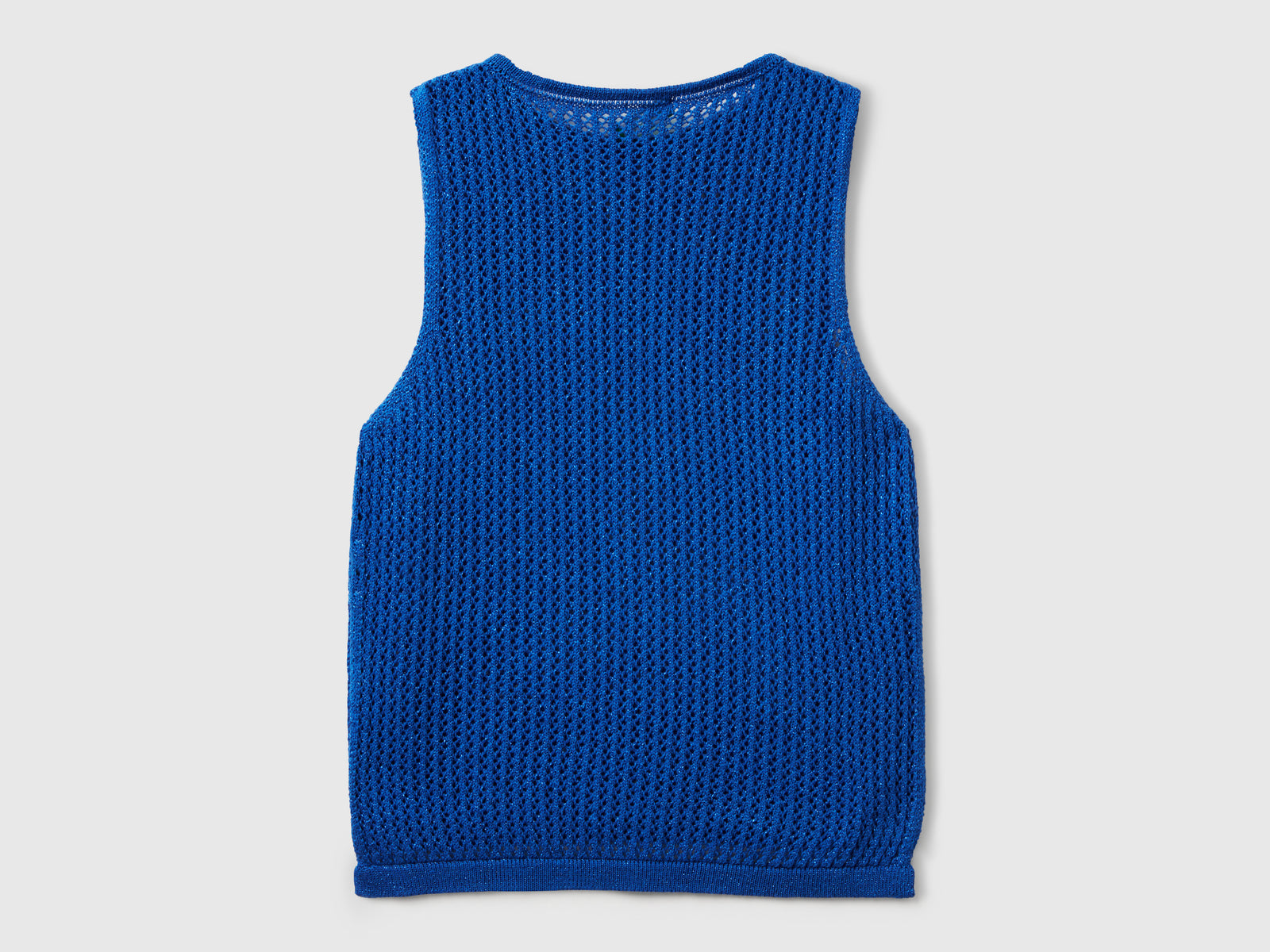 Tricot knit top da donna blu 2 | Benetton Outlet