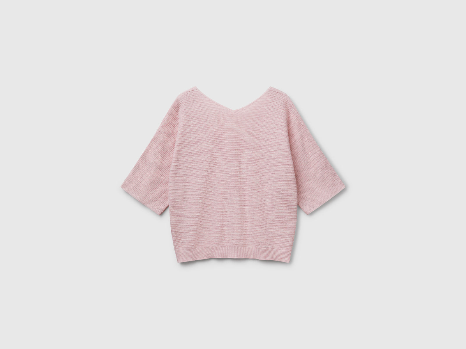 Maglia reversibile cropped da donna rosa tenue 2 | Benetton Outlet