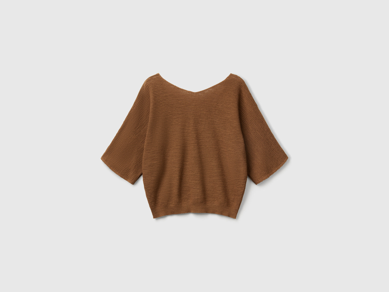 Maglia reversibile cropped da donna marrone 2 | Benetton Outlet