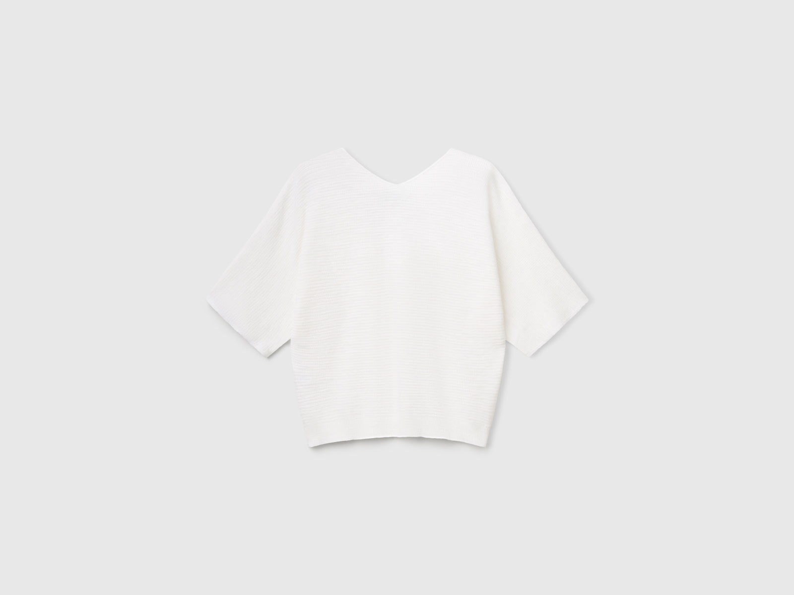 Maglia reversibile cropped da donna bianco 2 | Benetton Outlet