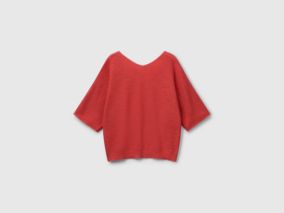 Reversible cropped sweater