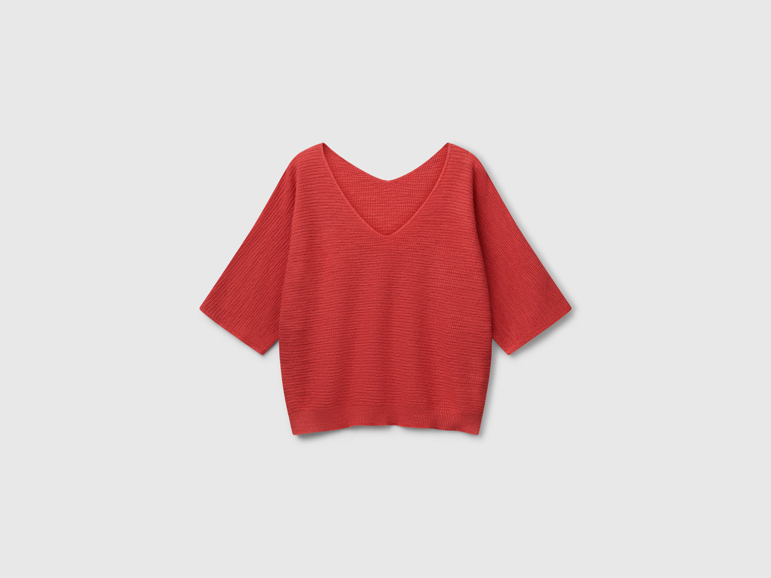Reversible cropped sweater da donna rosso mattone | Benetton Outlet