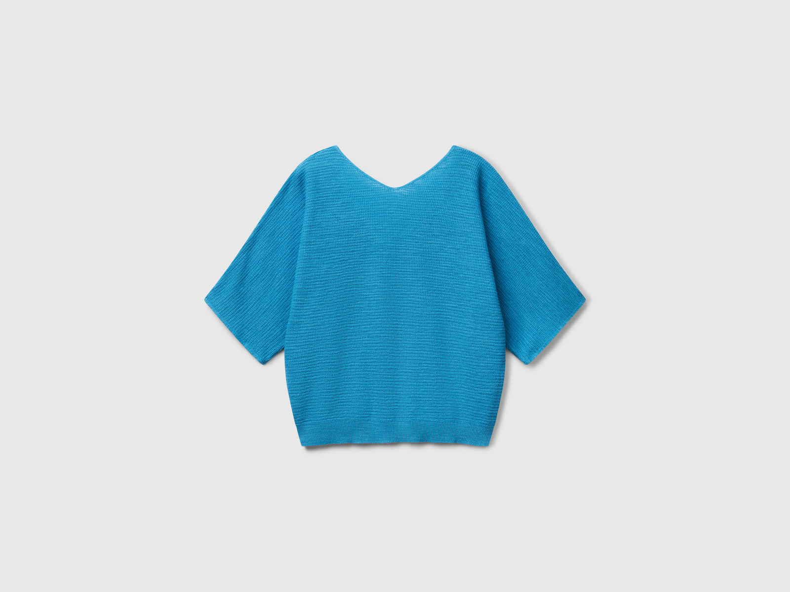 Maglia reversibile cropped da donna verde ottanio 2 | Benetton Outlet