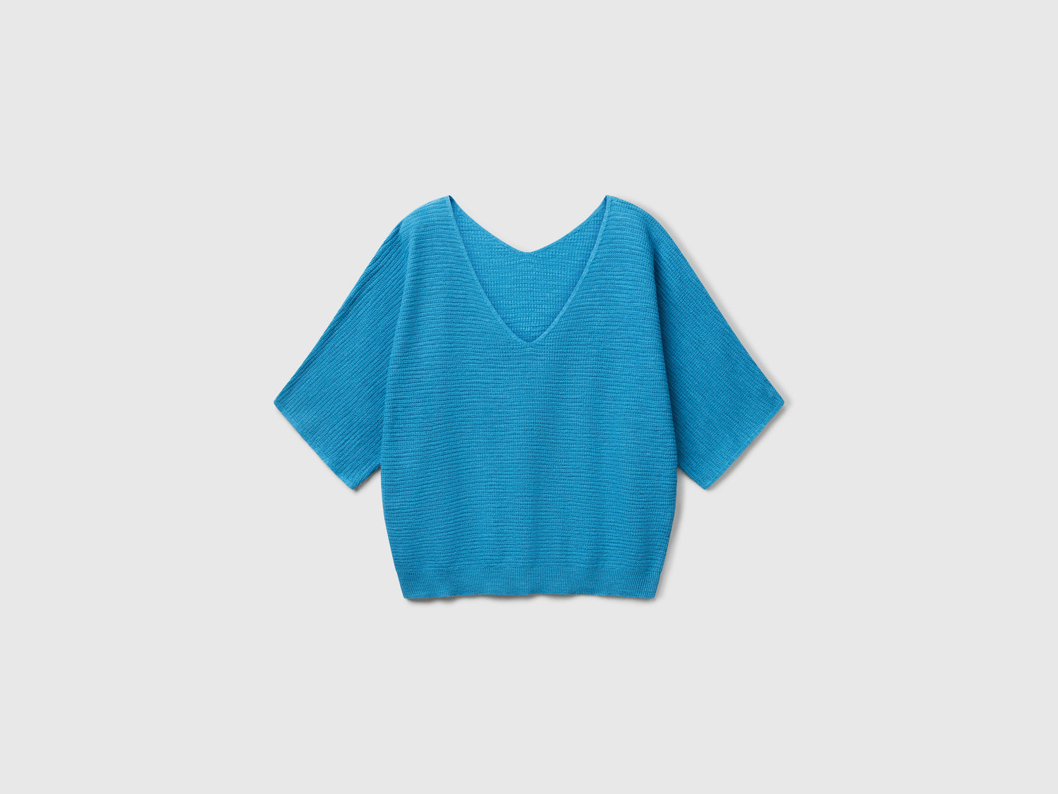 Maglia reversibile cropped da donna verde ottanio | Benetton Outlet