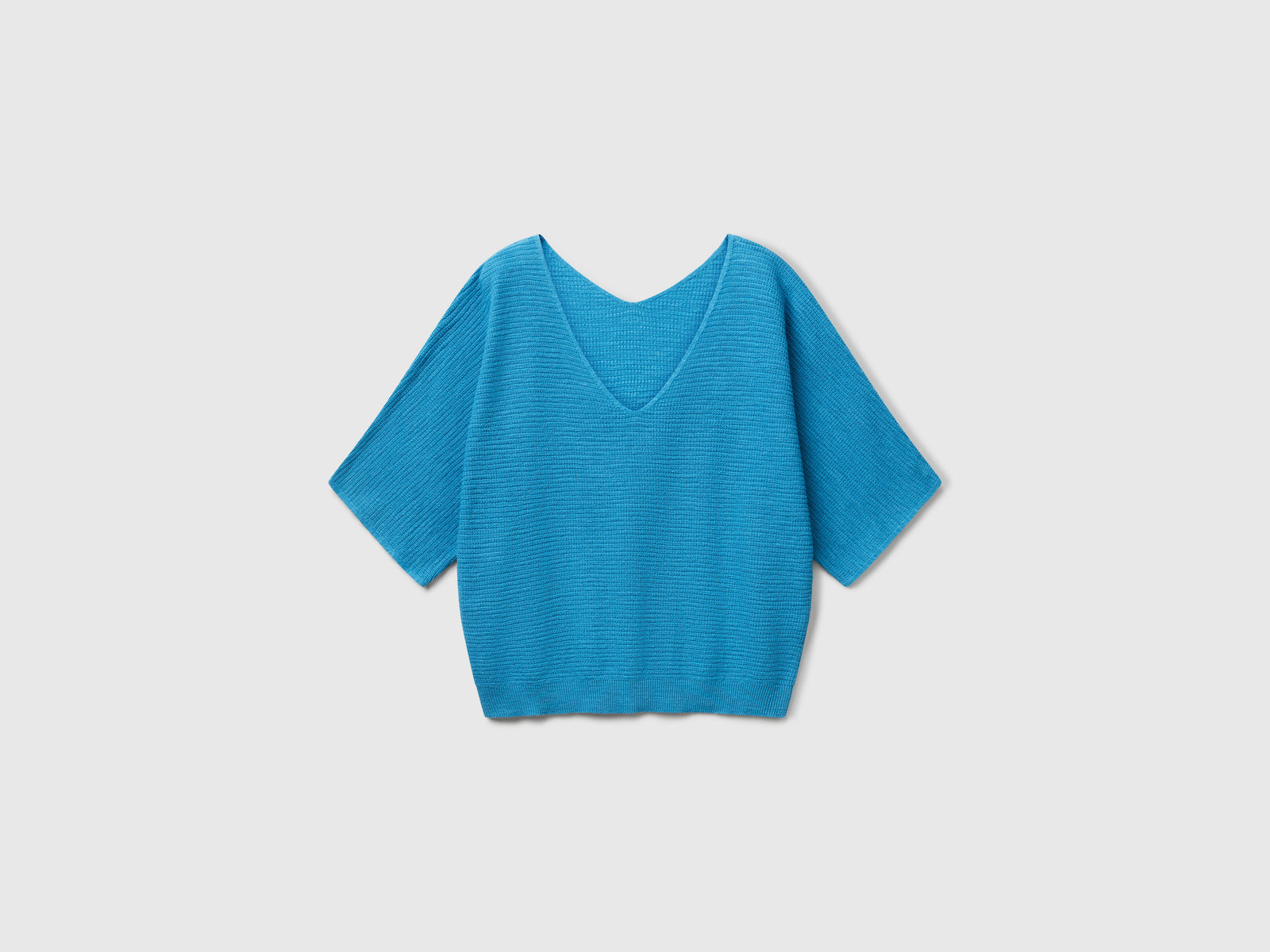 Maglia reversibile cropped da donna verde ottanio | Benetton Outlet