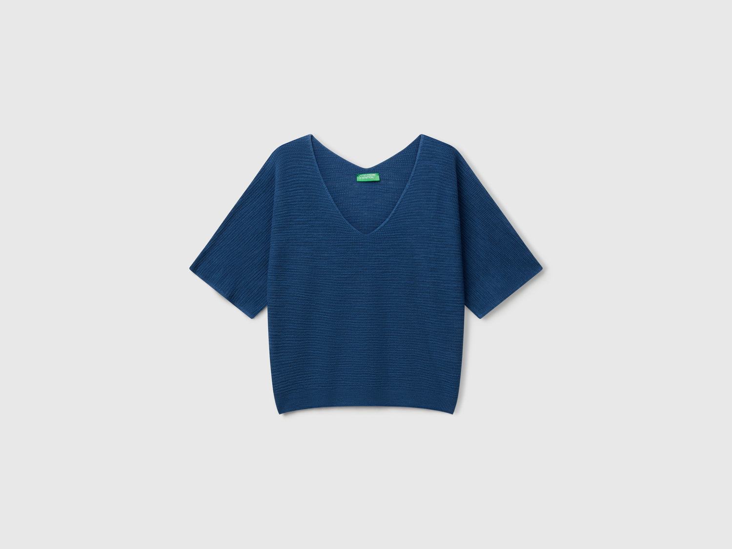 Maglia reversibile cropped da donna avio | Benetton Outlet