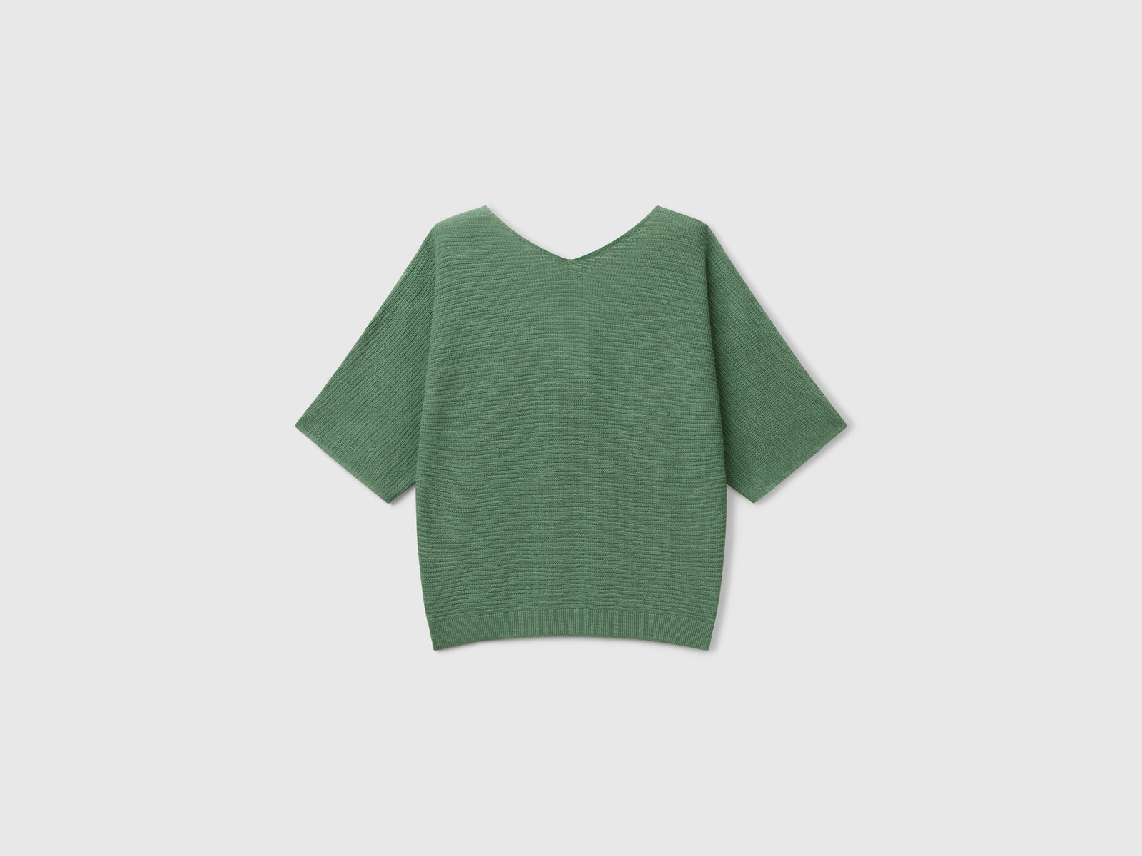 Maglia reversibile cropped da donna verde 2 | Benetton Outlet