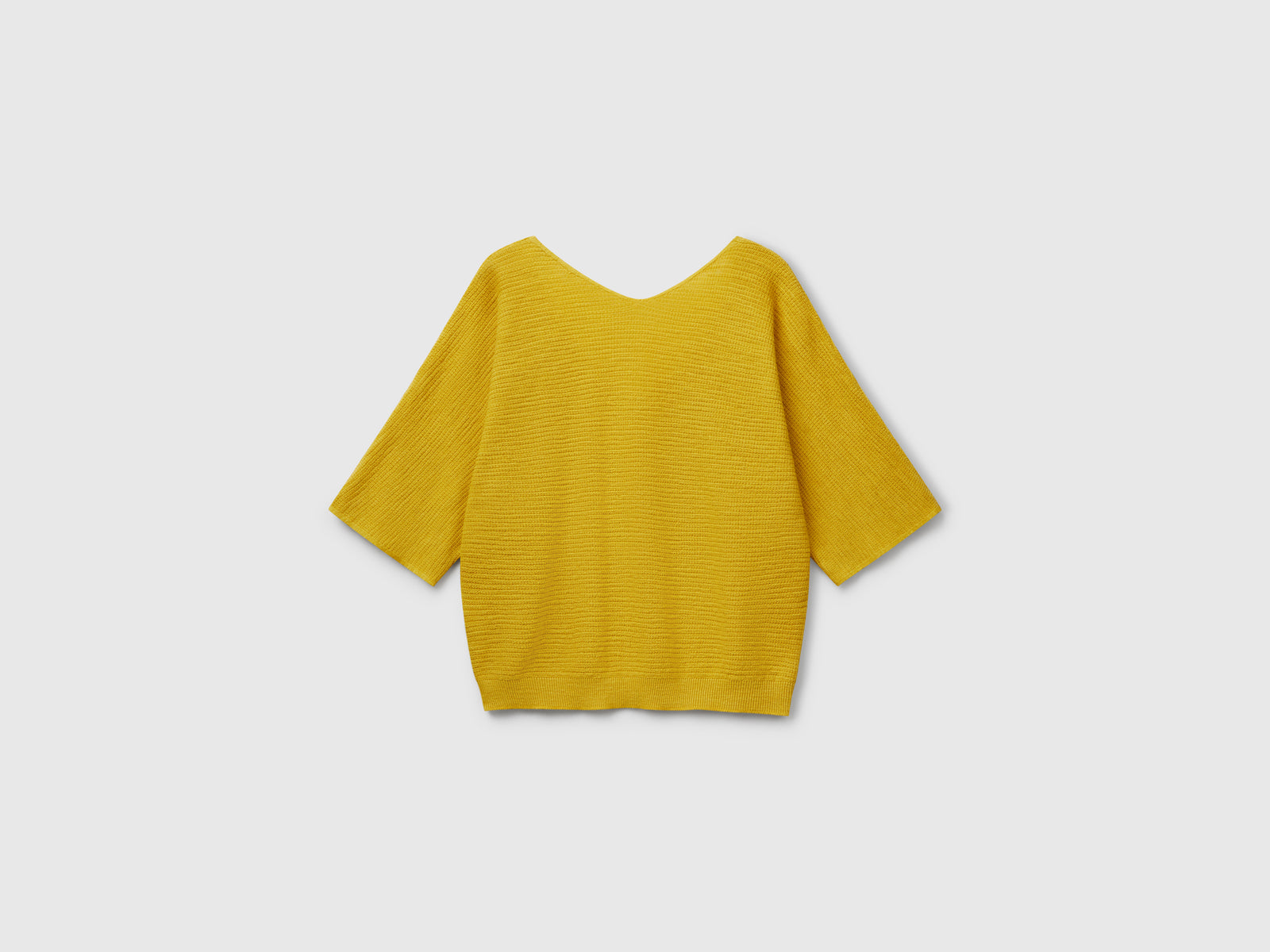 Maglia reversibile cropped da donna senape 2 | Benetton Outlet