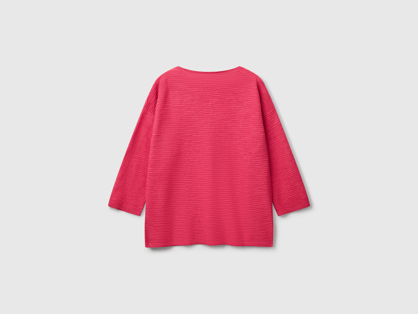 Maglia in misto lino con manica a 3/4 da donna fragola 2 | Benetton Outlet