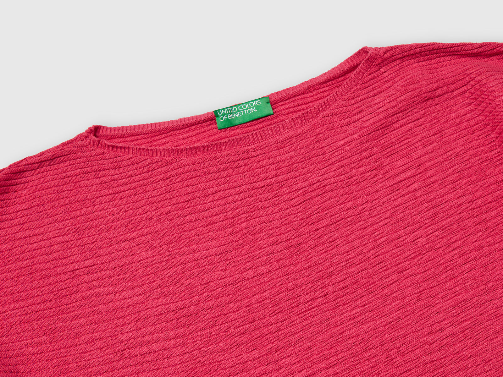 Maglia in misto lino con manica a 3/4 da donna fragola 3 | Benetton Outlet