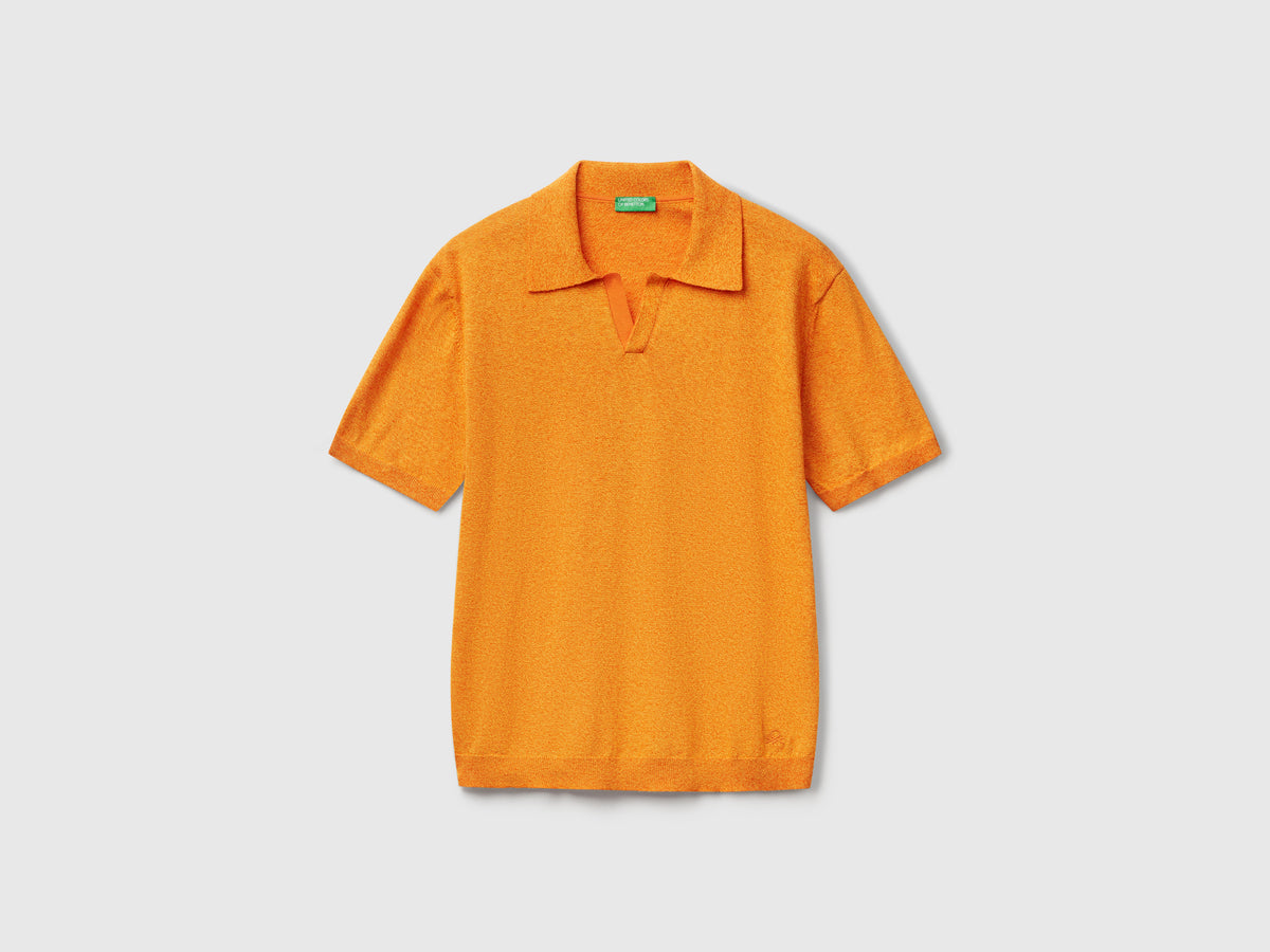 Polo manica corta in misto cotone