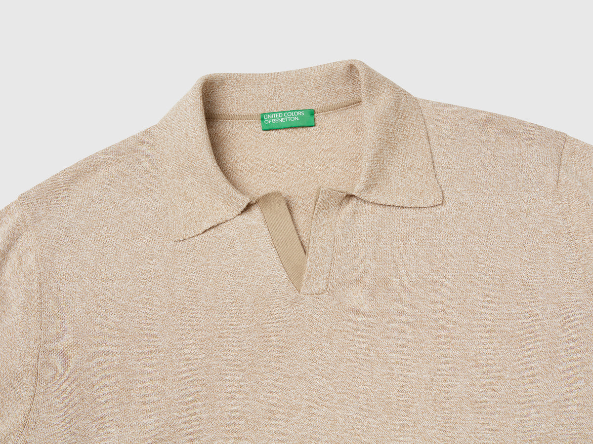 Polo manica corta in misto cotone