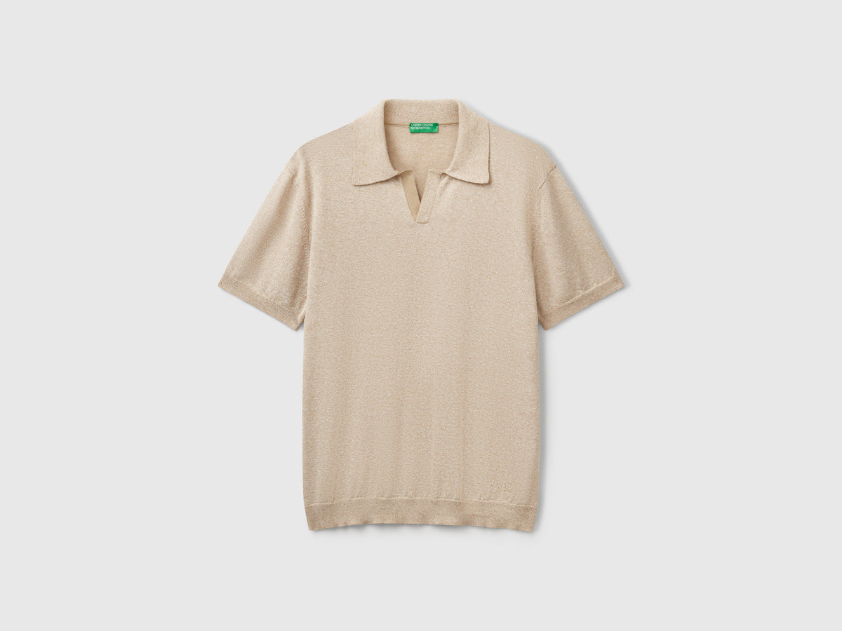 Polo manica corta in misto cotone