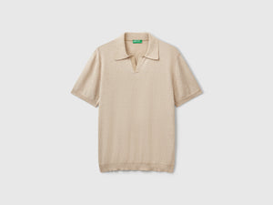 Polo manica corta in misto cotone