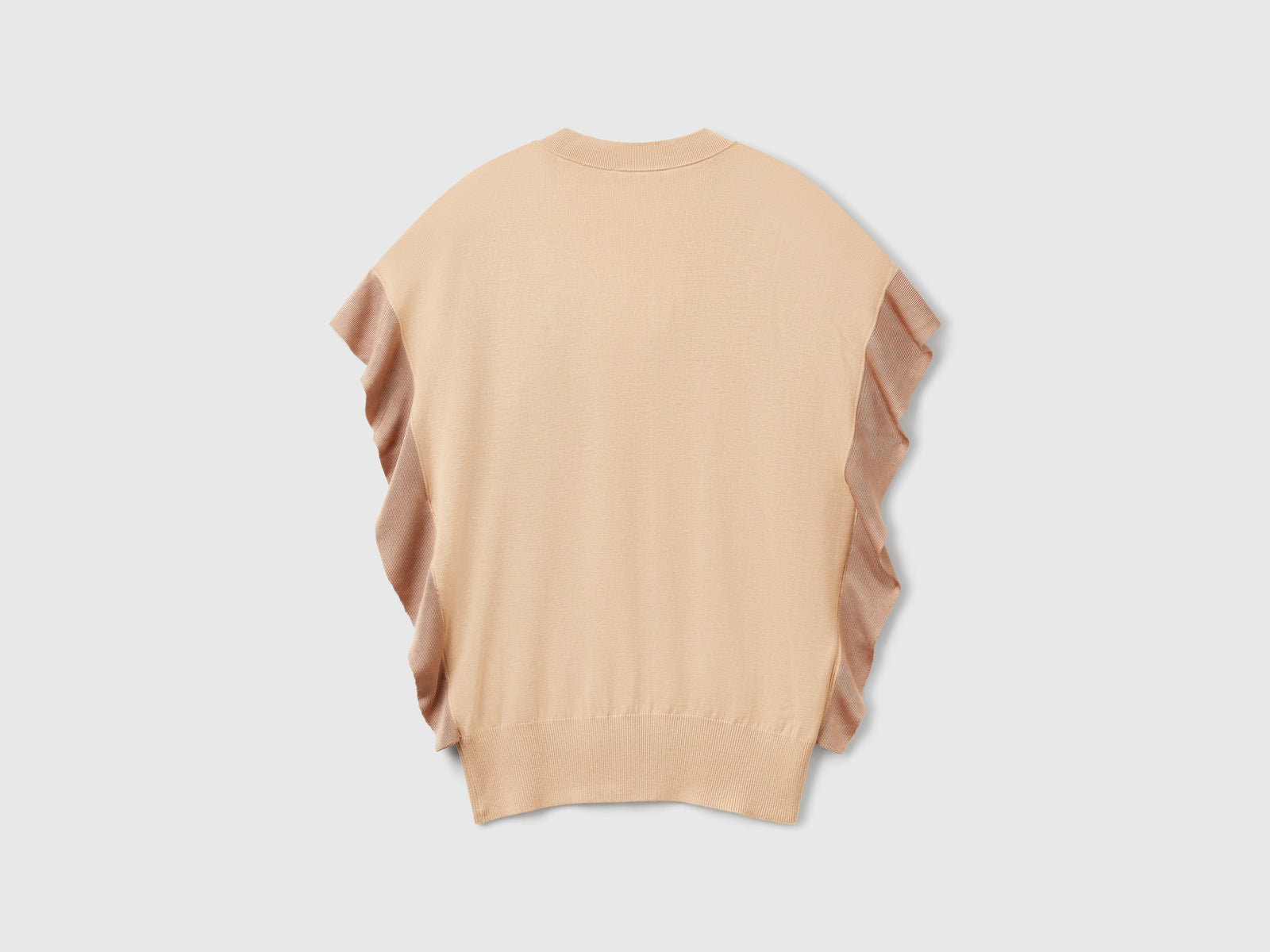 Maglia con drappeggio da donna marrone 2 | Benetton Outlet
