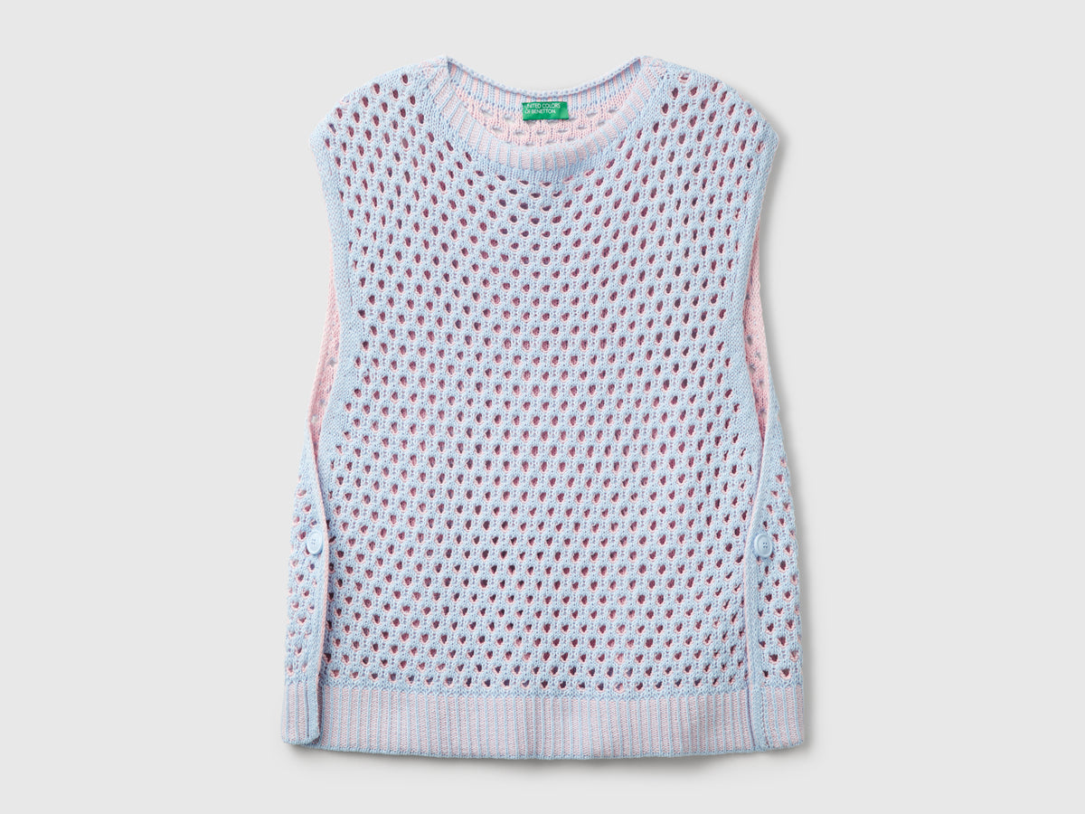 Gilet traforato over fit