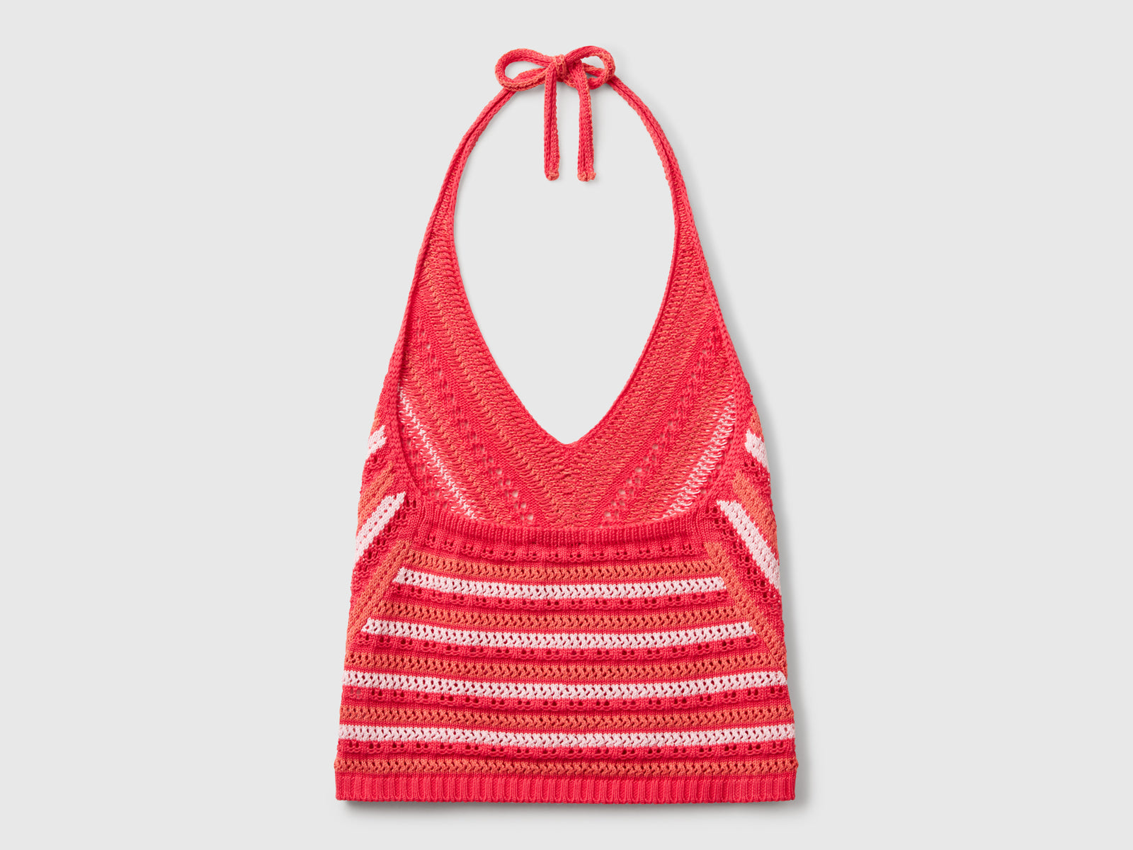 Top a righe crochet da donna ciclamino 2 | Benetton Outlet