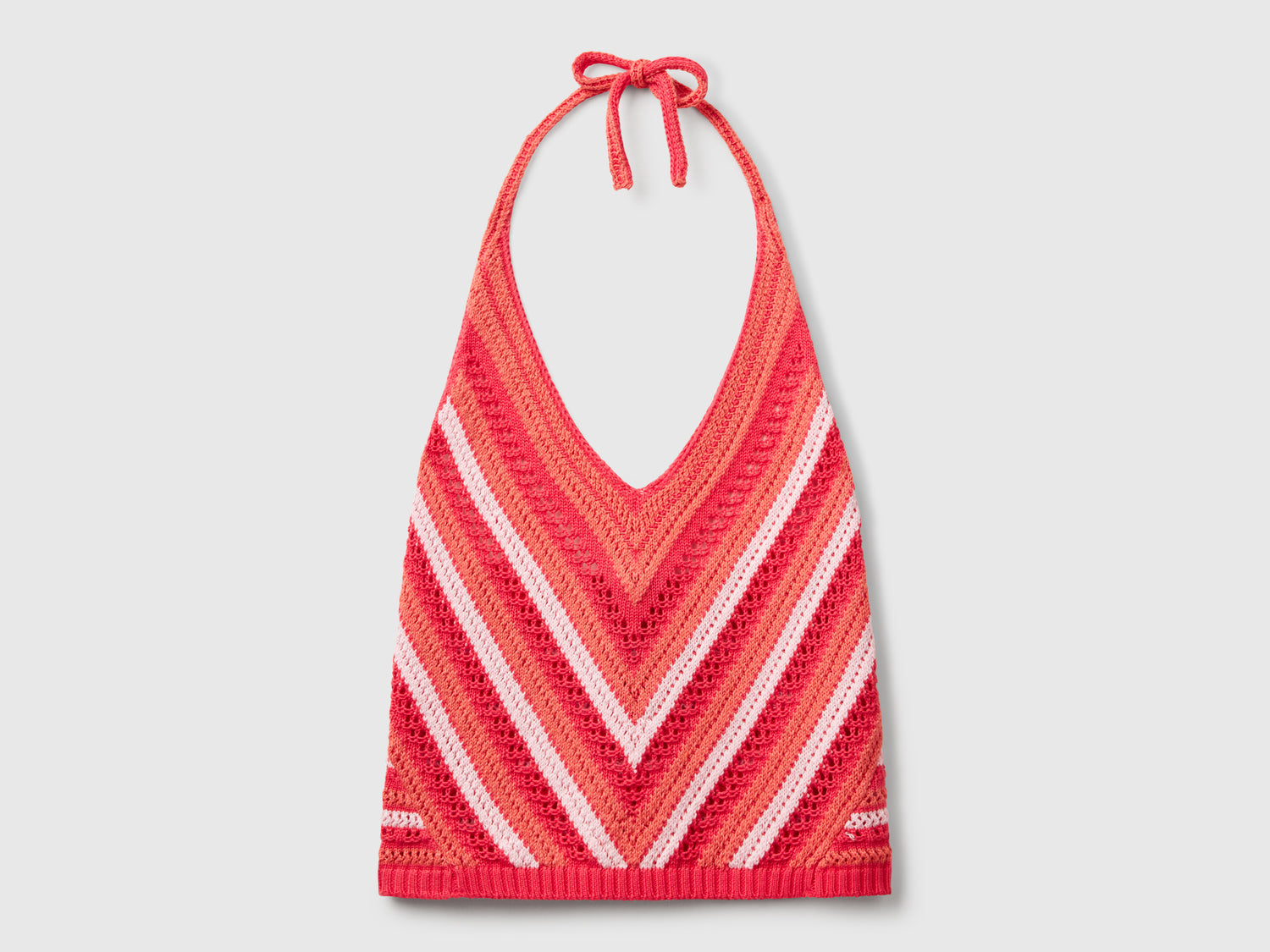 Top a righe crochet da donna ciclamino | Benetton Outlet