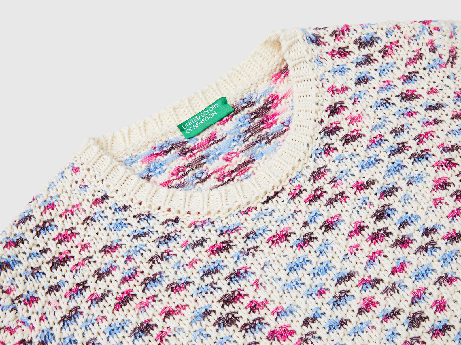 Maglione reversibile in misto cotone da donna multi-color 3 | Benetton Outlet
