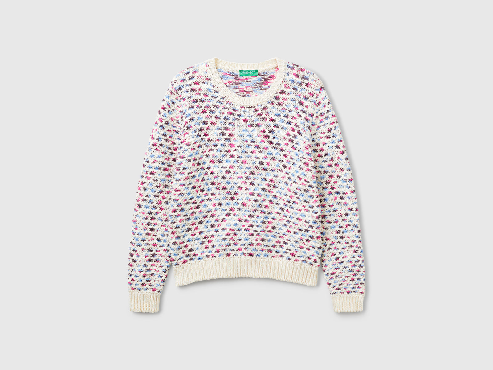 Maglione reversibile in misto cotone da donna multi-color | Benetton Outlet