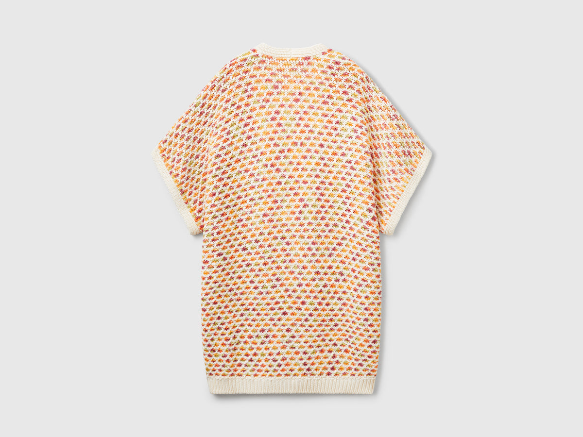 Cardigan jacquard reversibile
