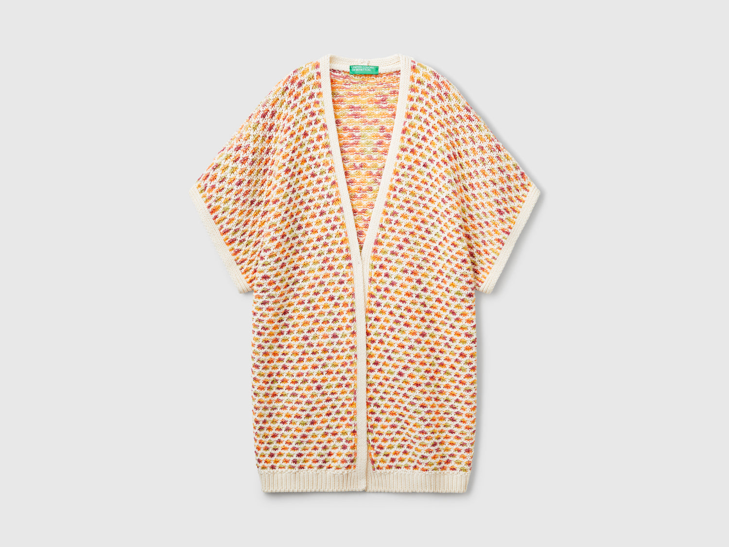 Cardigan jacquard reversibile da donna multi-color | Benetton Outlet