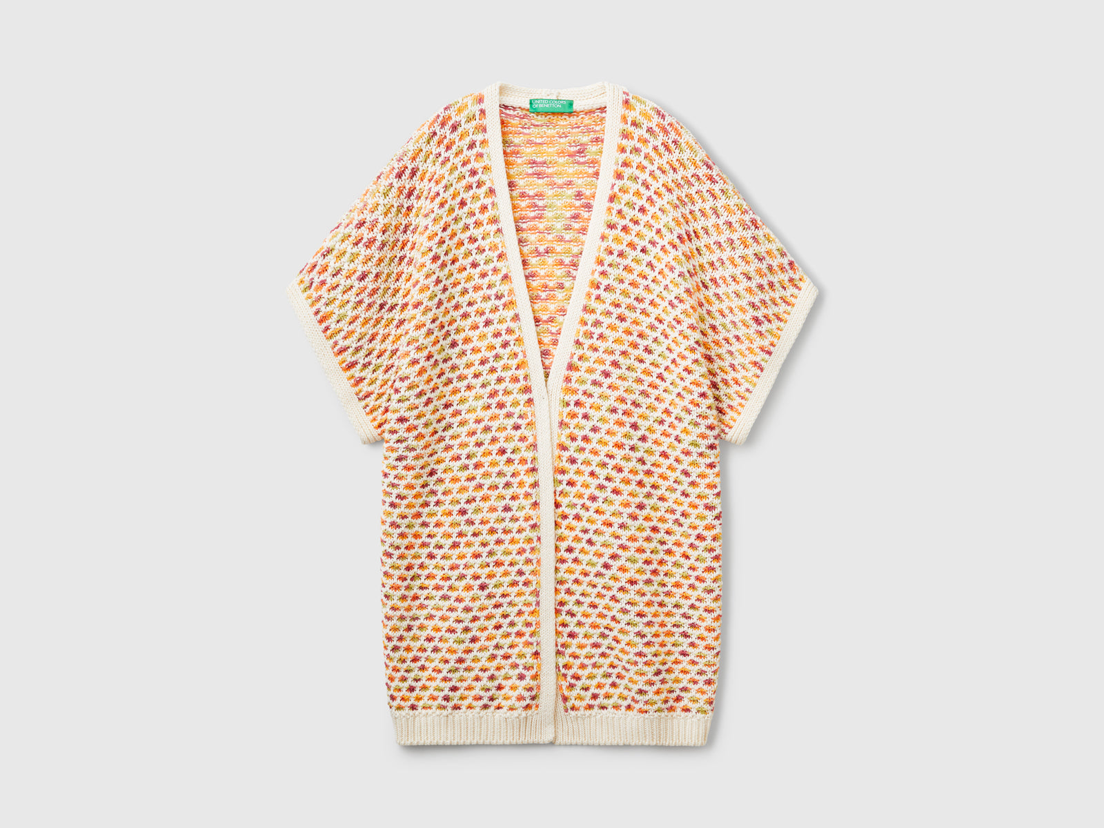Cardigan jacquard reversibile da donna multi-color | Benetton Outlet