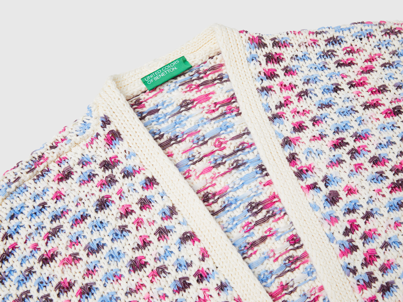 Cardigan jacquard reversibile da donna multi-color 3 | Benetton Outlet