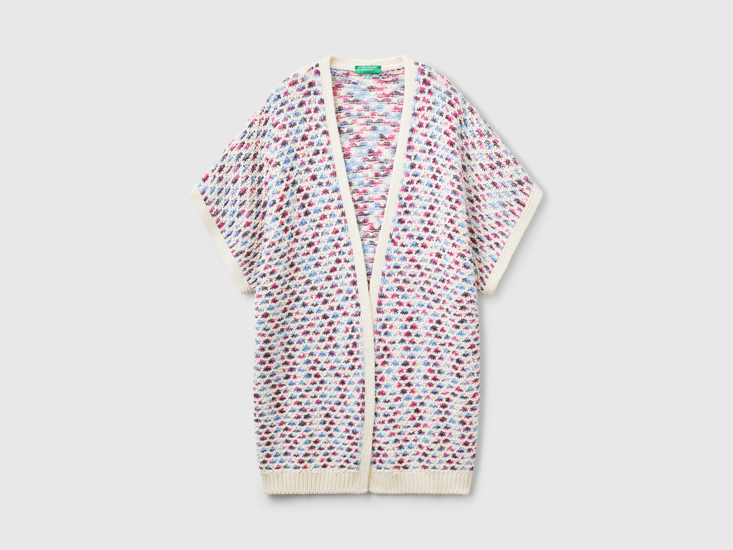 Cardigan jacquard reversibile da donna multi-color | Benetton Outlet