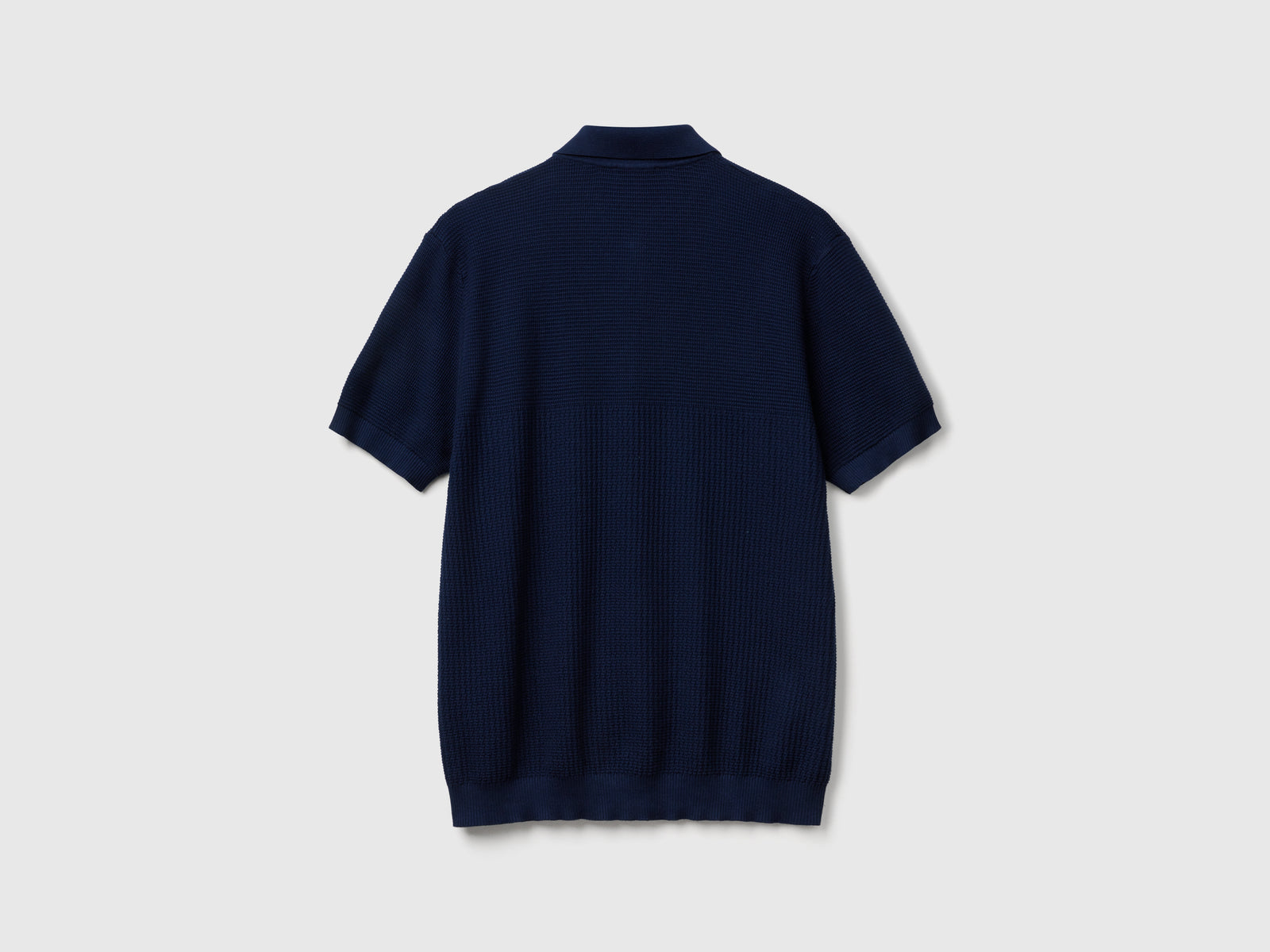Polo in maglia a manica corta da uomo blu scuro 2 | Benetton Outlet