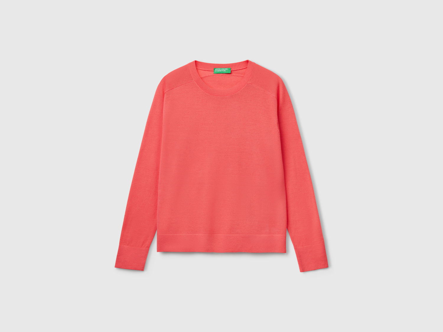 Maglia in pura lana Merino da donna fucsia | Benetton Outlet