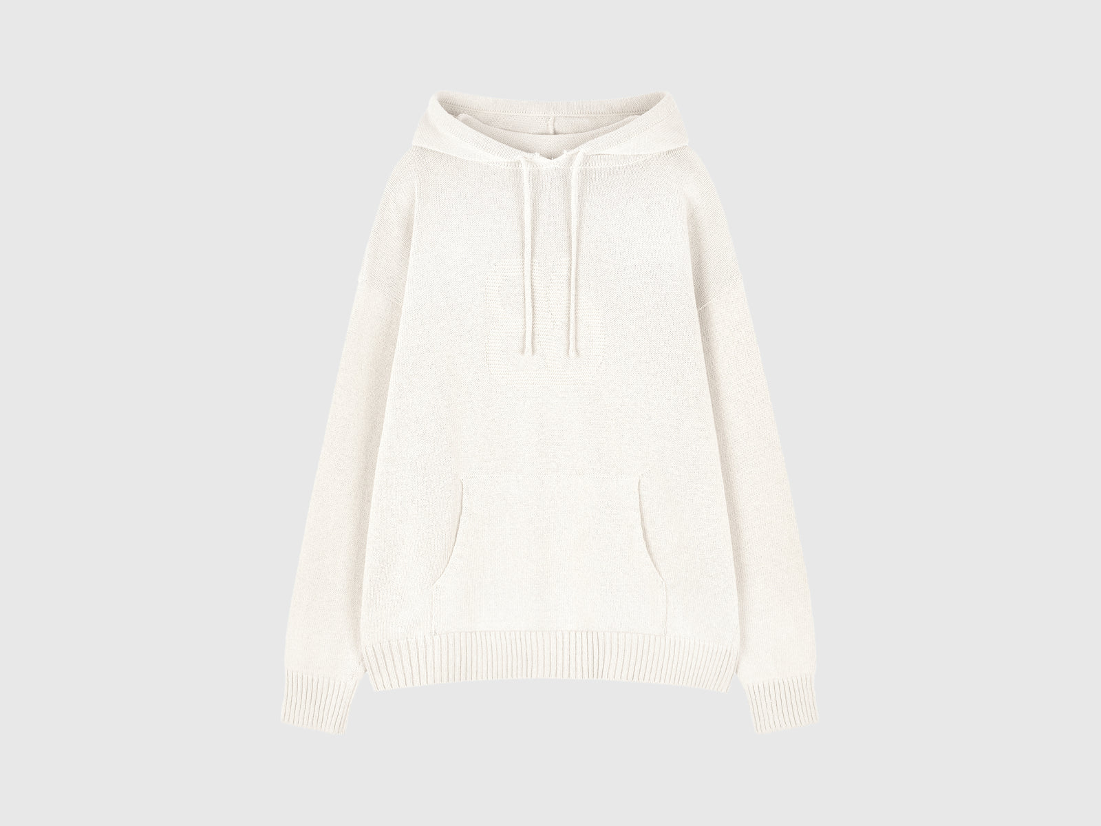 Sweater with pocket and hood da donna bianco panna | Benetton Outlet