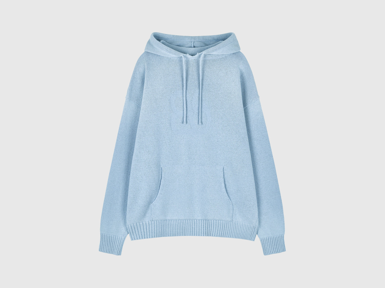 Sweater with pocket and hood da donna celeste | Benetton Outlet