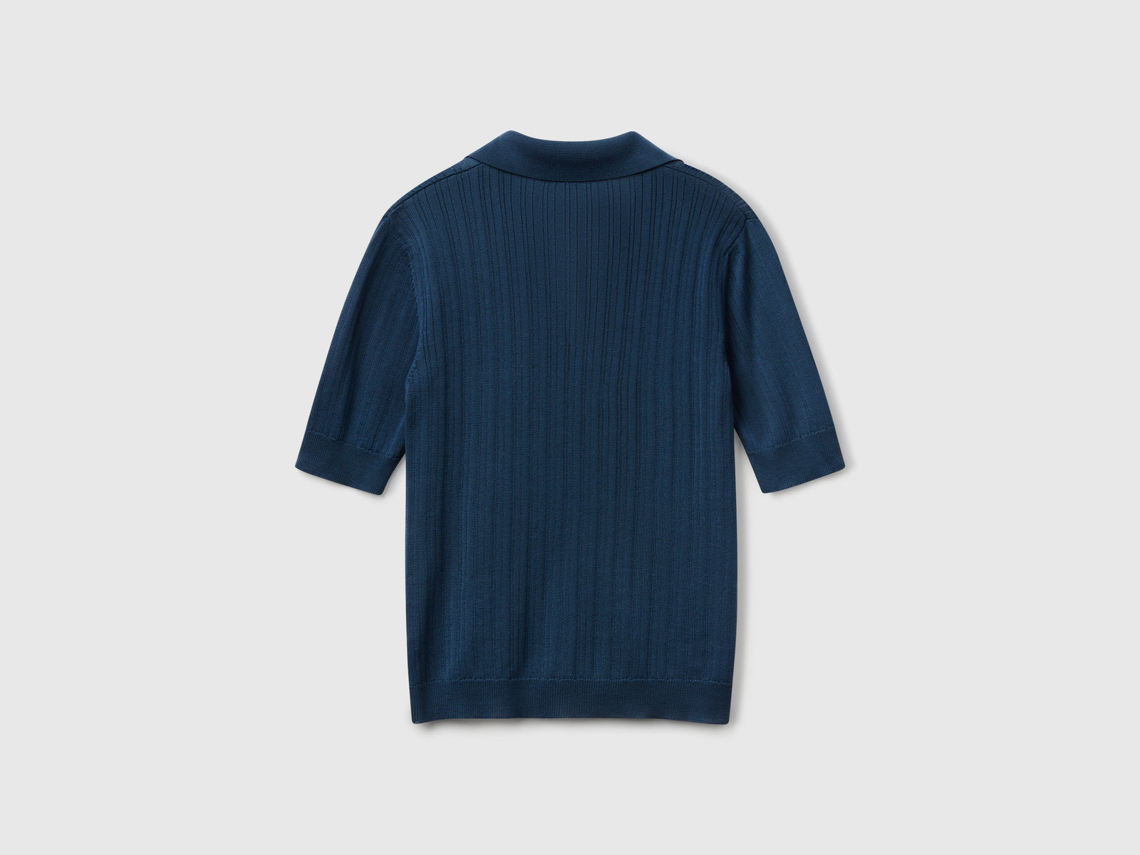 Polo in maglia a manica corta da donna avio 2 | Benetton Outlet