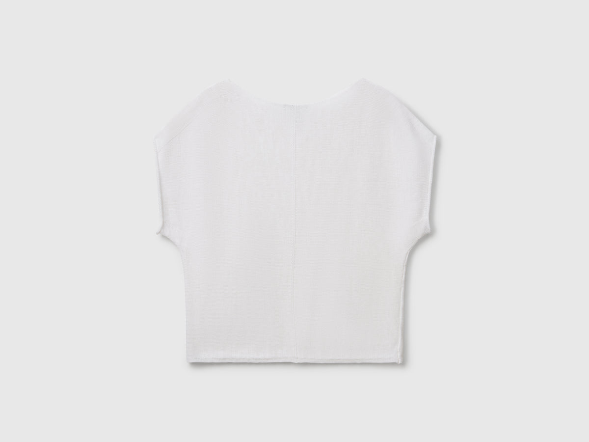 Cotton and linen sweater