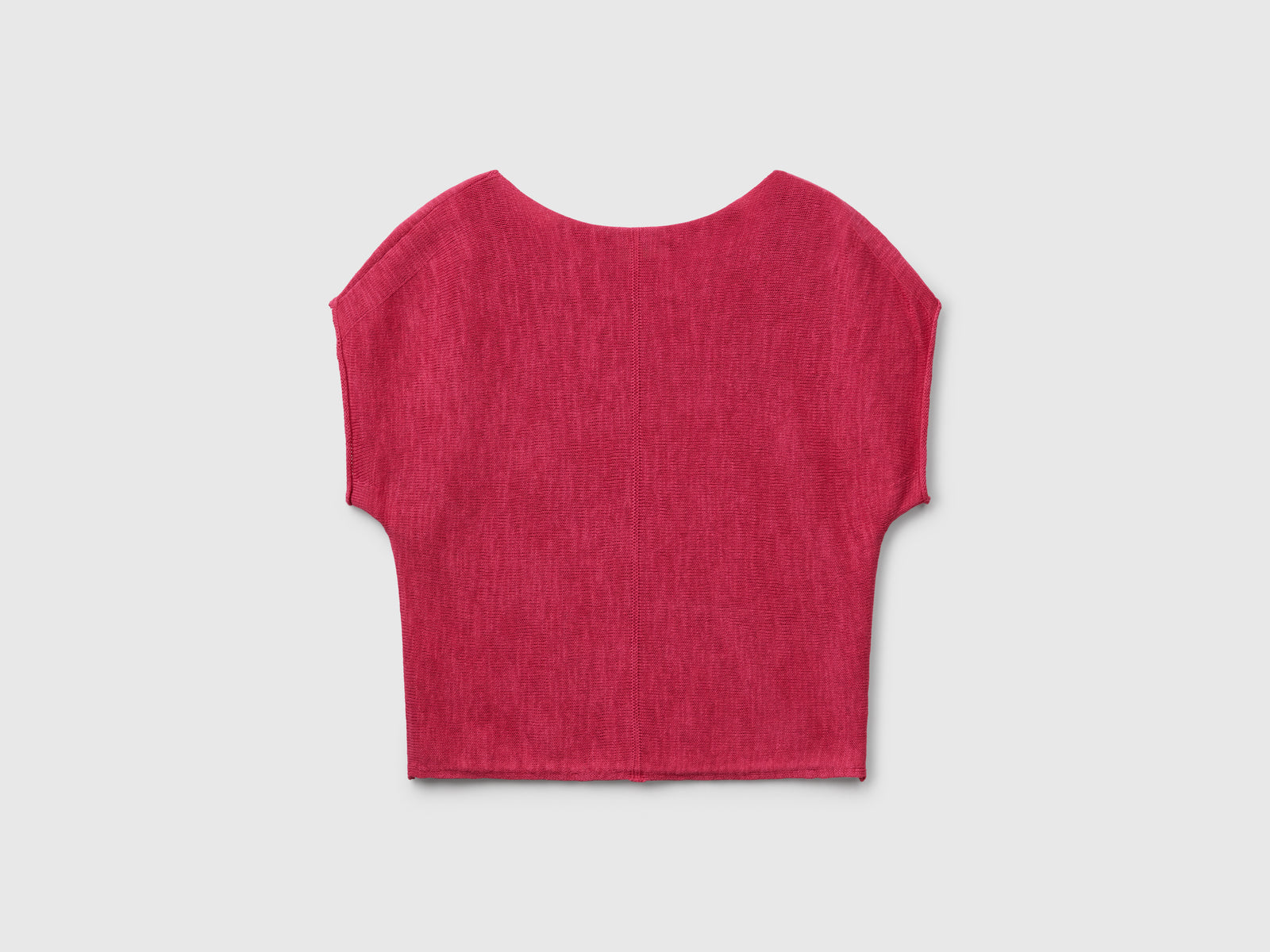 Maglioncino in cotone e lino da donna fragola 2 | Benetton Outlet