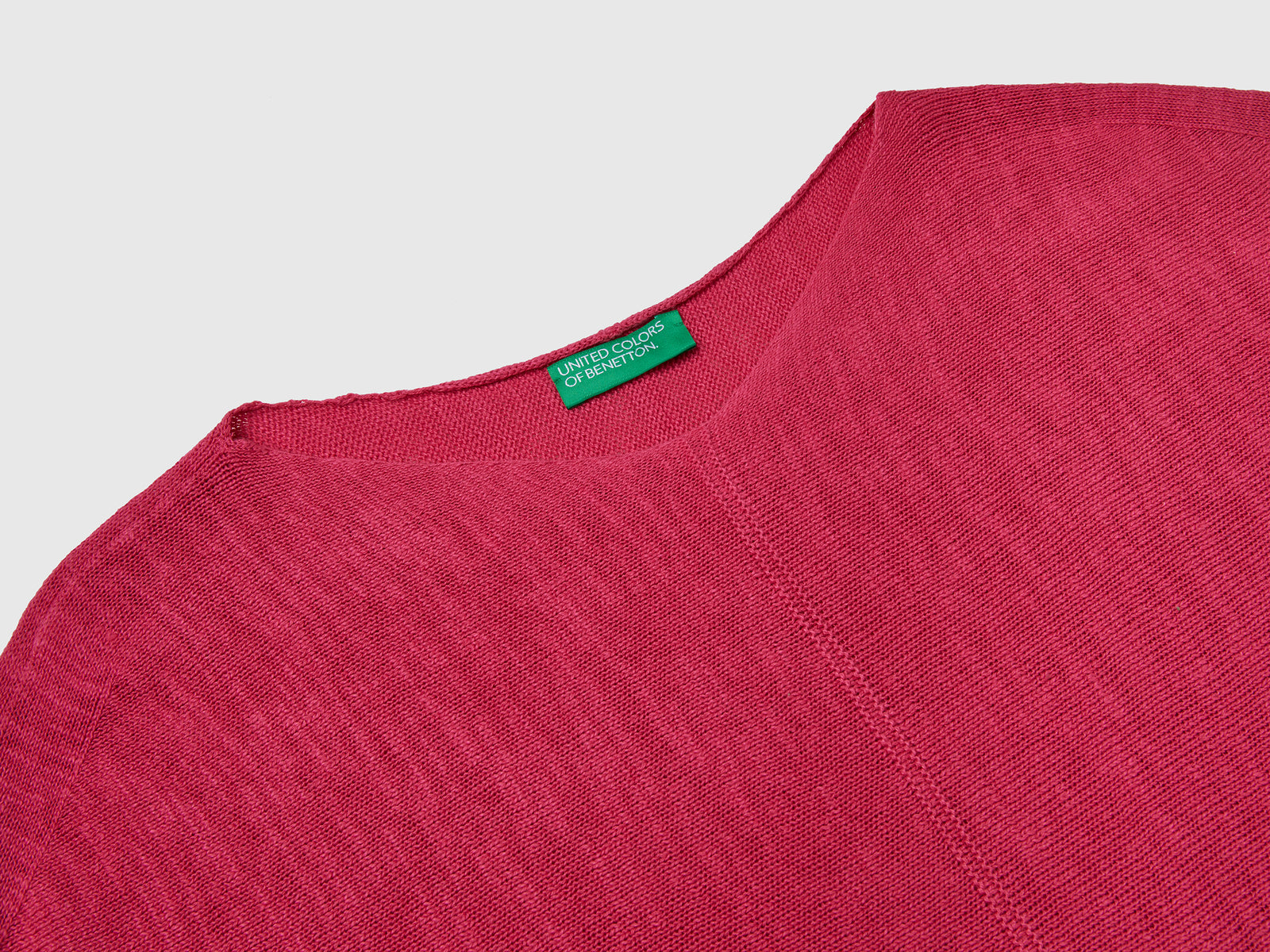 Maglioncino in cotone e lino da donna fragola 3 | Benetton Outlet