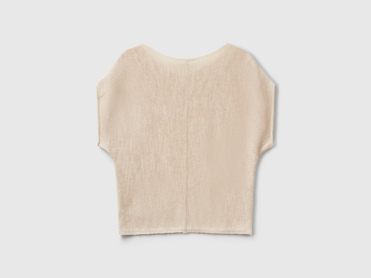 Cotton and linen sweater