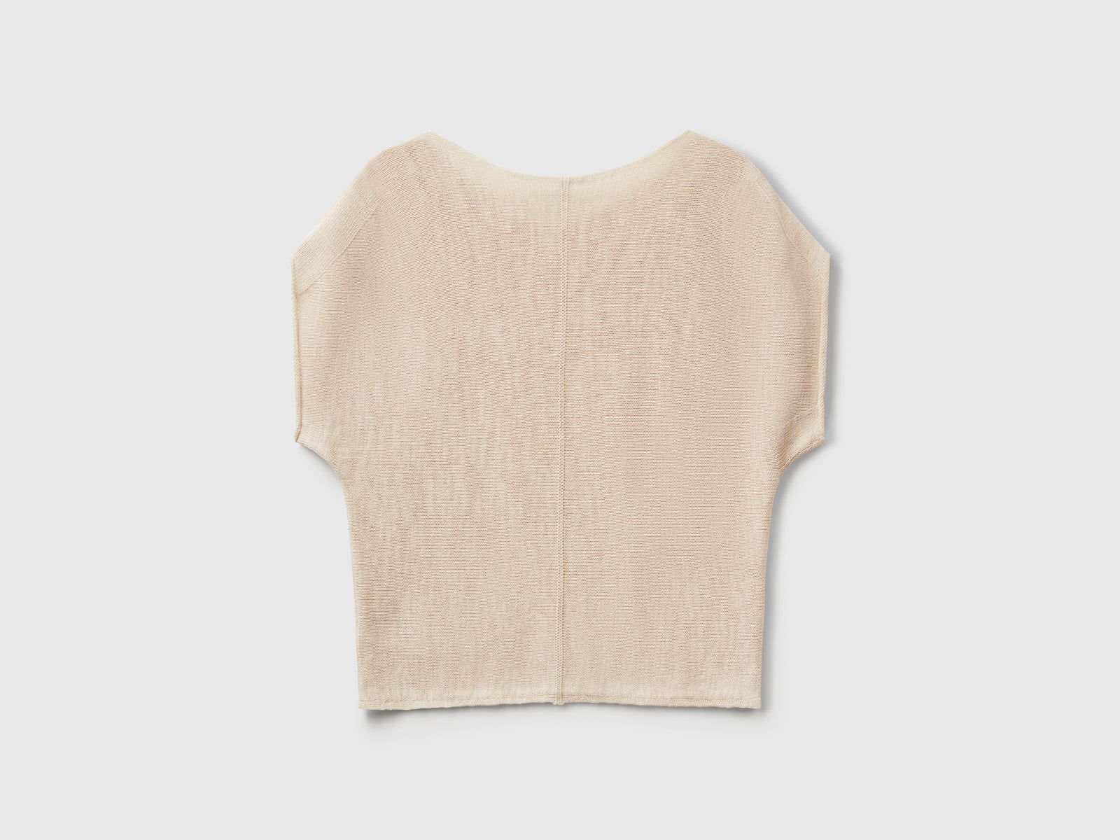 Cotton and linen sweater da donna beige 2 | Benetton Outlet