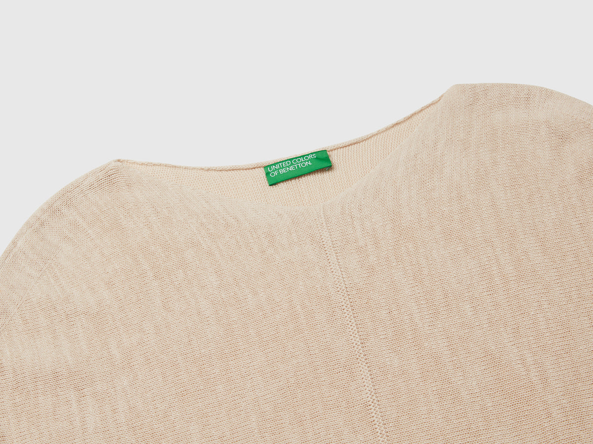 Cotton and linen sweater