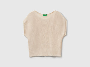 Cotton and linen sweater