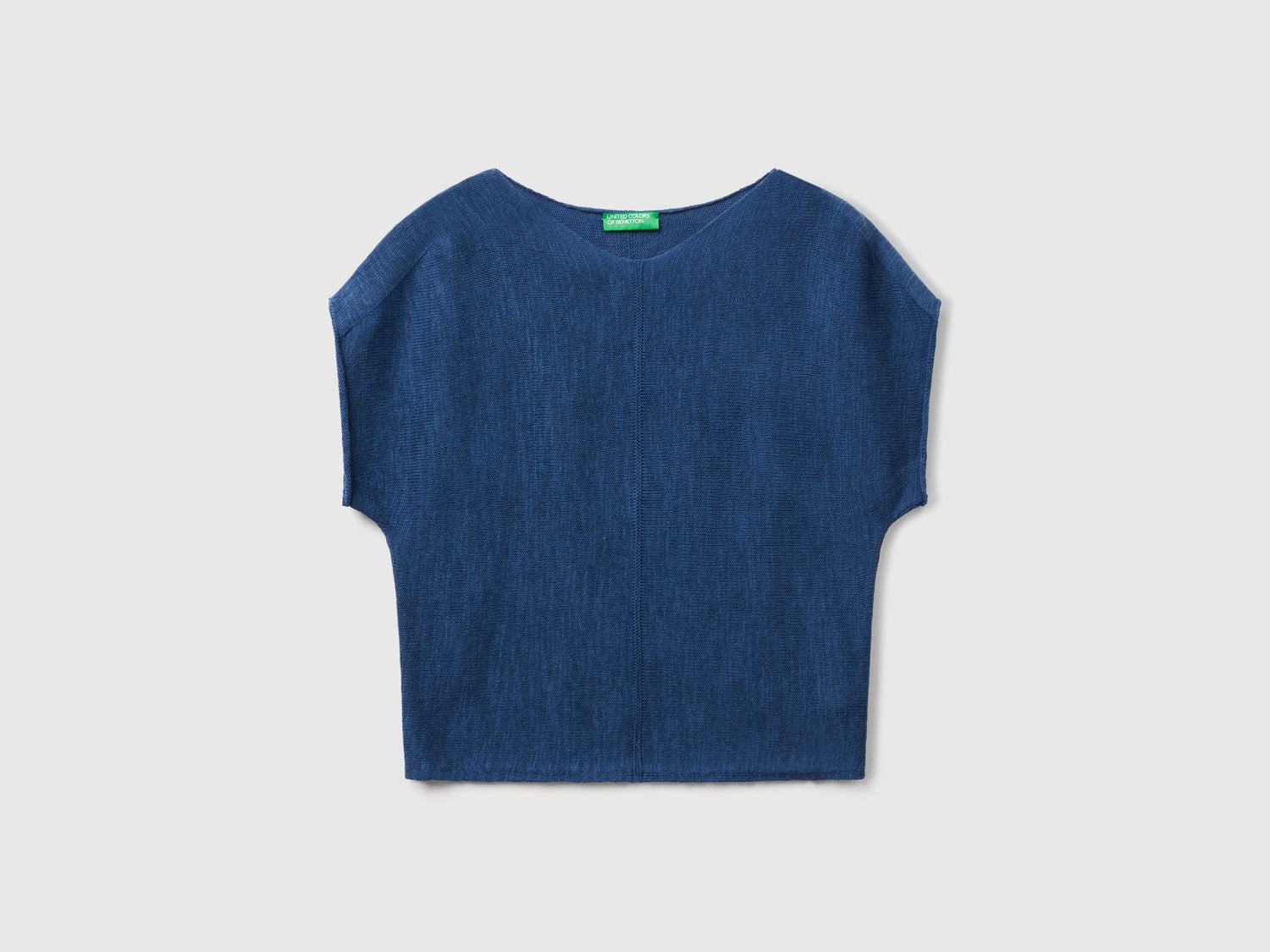 Cotton and linen sweater da donna avio | Benetton Outlet