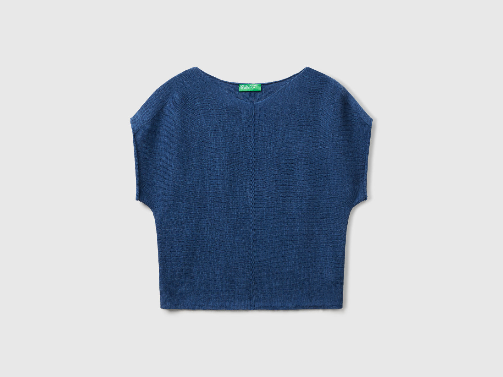 Cotton and linen sweater da donna avio | Benetton Outlet