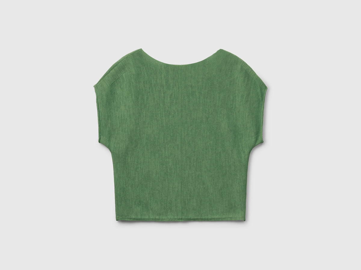 Cotton and linen sweater