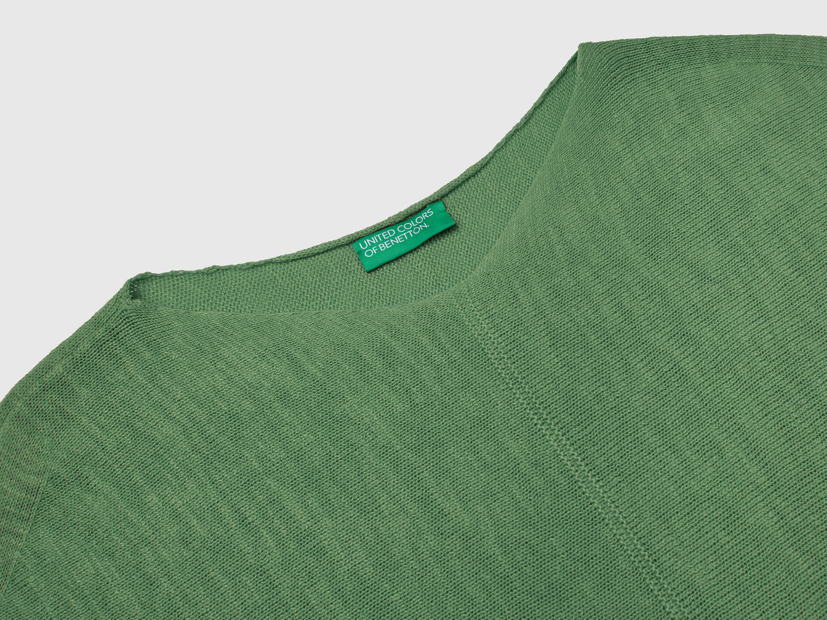 Cotton and linen sweater