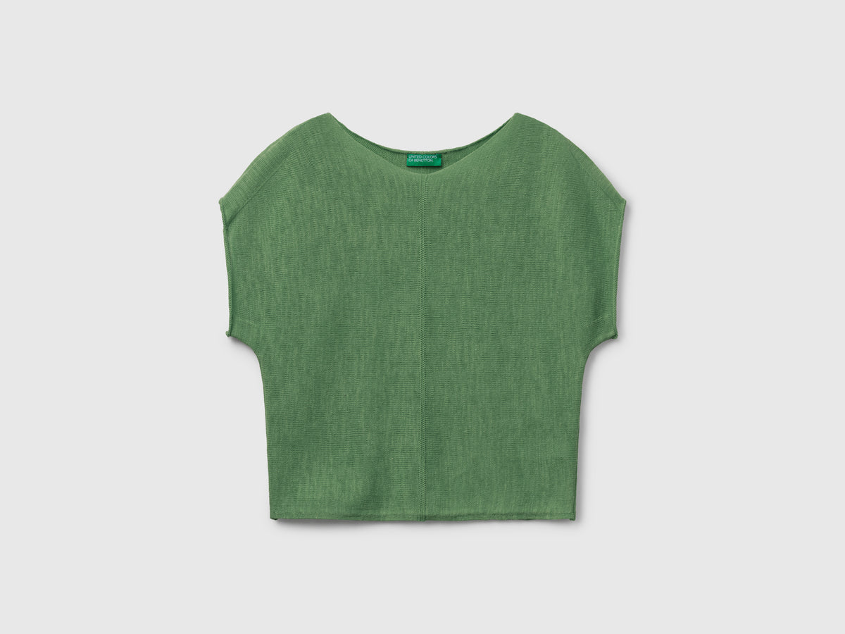 Cotton and linen sweater