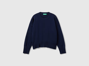 Maglia girocollo in cotone tricot