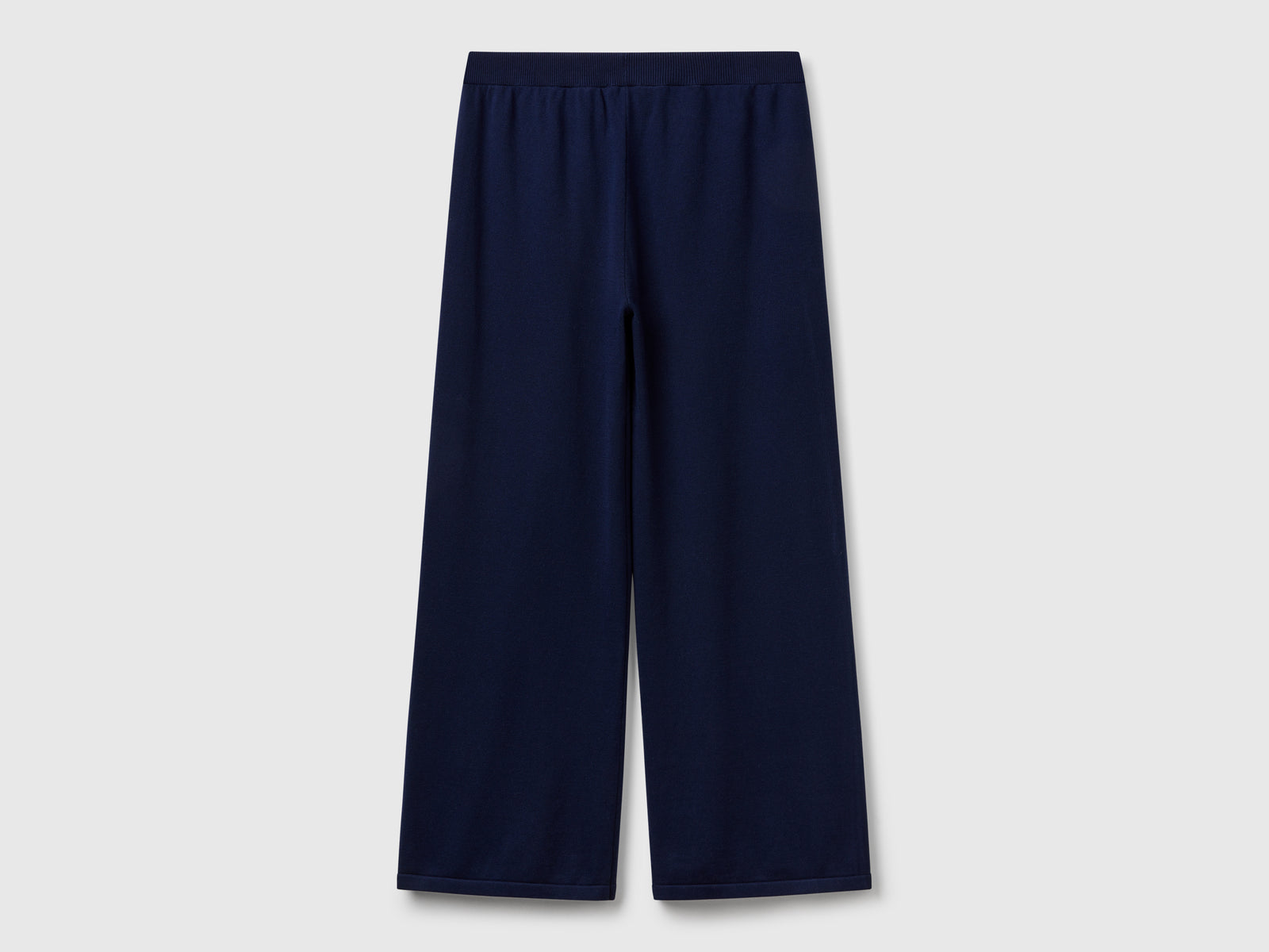 Pantaloni ampi in maglia da donna blu scuro 2 | Benetton Outlet